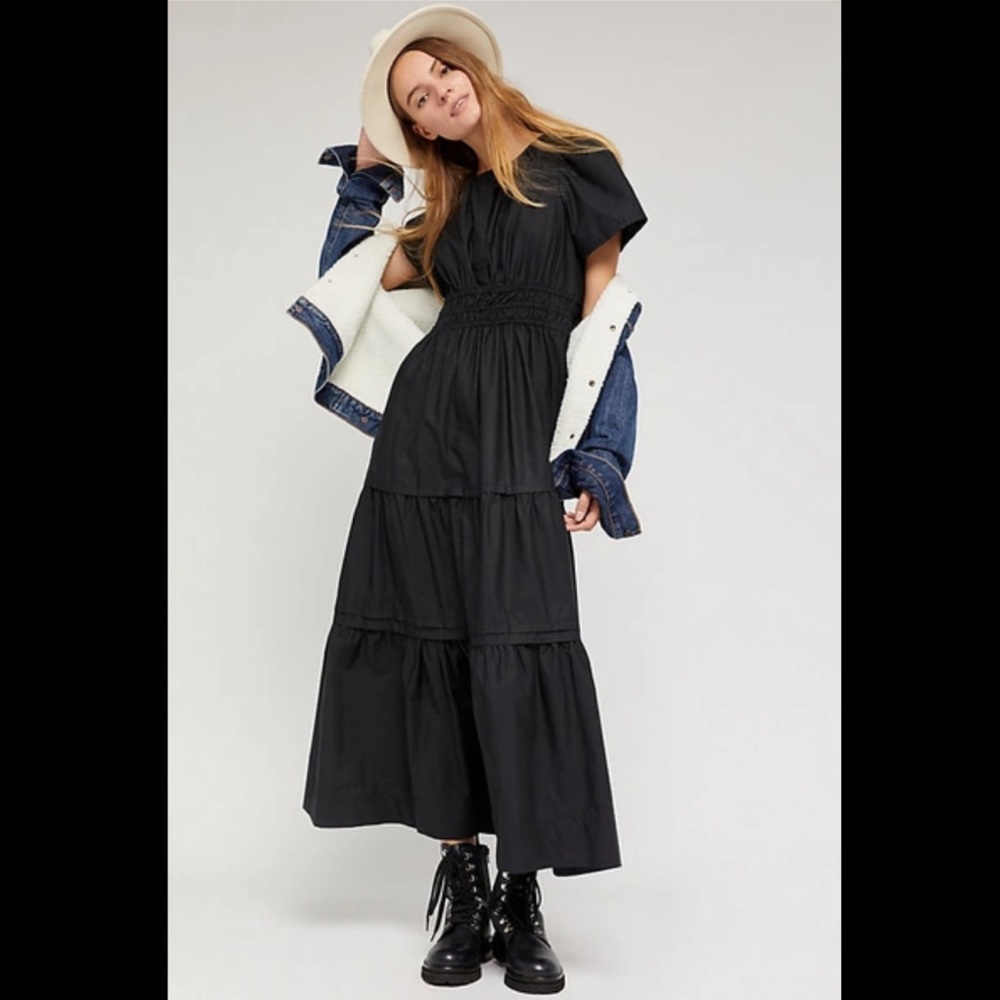 Anthropologie Somerset Maxi Dress In Black
